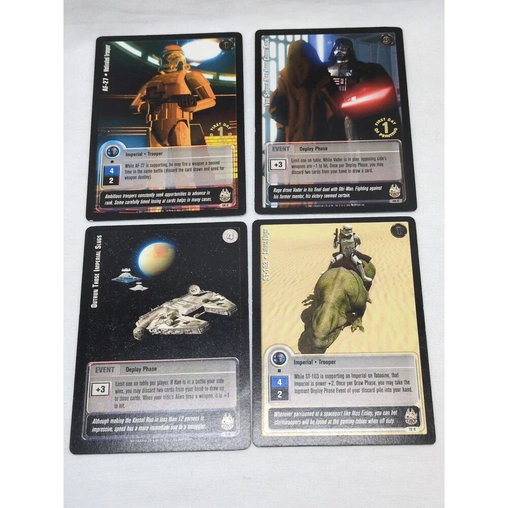 (21) Jedi Knights Common Uncommon Rare Cards Some Gold First Day